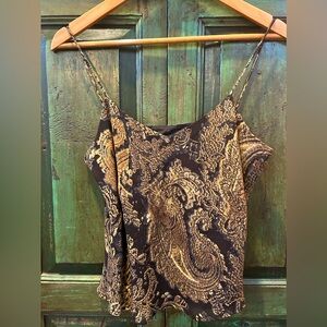 Chocolate Brown Paisley Ann Taylor Camisole